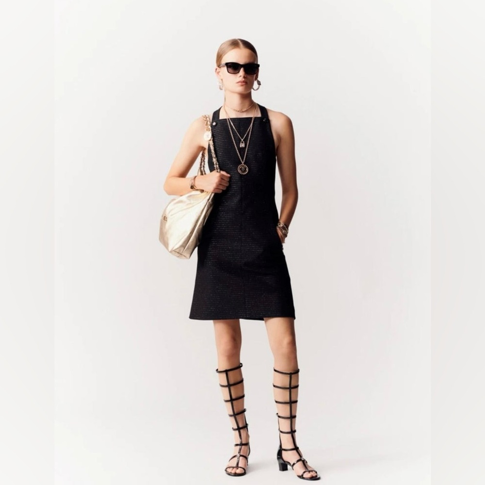 CHANEL black & silver dress